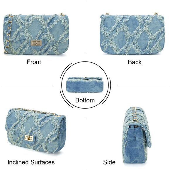 Quilted Crossbody Bags for Women, Small Soft Shoulder Handbags, Ladies Mini Vega - Picture 5 of 6